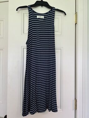 Abercrombie and Fitch Striped Navy & White Sleeveless A Line Dress